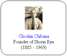 Flowchart: Alternate Process: Choshin Chibana
Founder of Shorin Ryu
(1885 - 1969)
